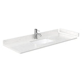 Beckett 54 in. W x 22 in. D Single Vanity in White with Cultured Marble Vanity Top in Carrara with White Basin - Super Arbor