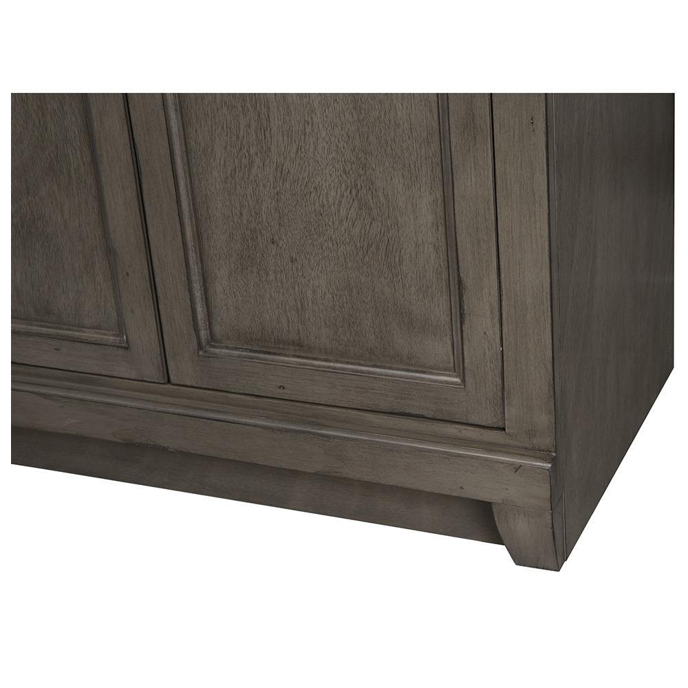 Naples 30 in. W Bath Vanity Cabinet Only in Distressed Grey with Right Hand Drawers - Super Arbor