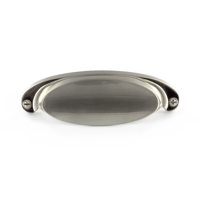 Richelieu Bermondsey 2-1/2-in (64mm) Center to Center Brushed Nickel Oval Cup Drawer Pull