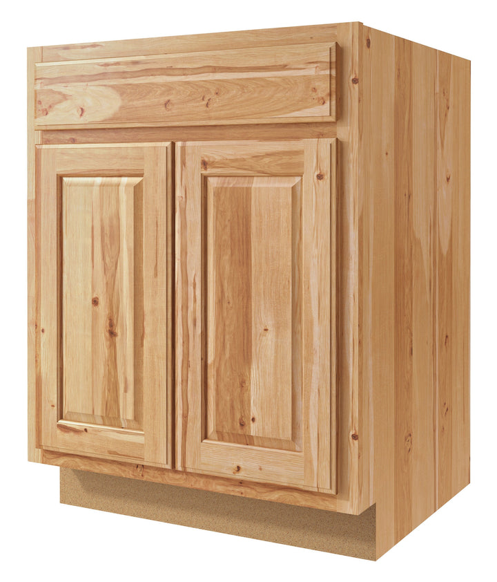 Diamond NOW Denver 27-in W x 35-in H x 23.75-in D Natural Rustic Hickory 1-Drawer Base Fully Assembled Cabinet (Raised Panel Square Style)