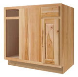 Diamond NOW Denver 36-in W x 35-in H x 23.75-in D Natural Rustic Hickory Blind 1-Drawer Corner Base Fully Assembled Cabinet (Raised Panel Square Style)