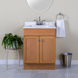 Project Source 24.5-in Golden Single Sink Bathroom Vanity with White Cultured Marble Top