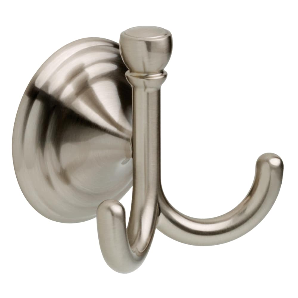 Delta Windemere Double Hook Brushed Nickel Towel Hook