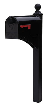 Gibraltar Mailboxe Elite Medium, Steel, Post Mount Mailbox, Black, E1100B00