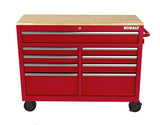 Kobalt 46.1-in L x 37.2-in H 9-Drawers Rolling Red Wood Work Bench