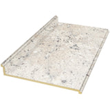 VT Dimensions Formica 6-ft Ouro Romano Etchings Straight Laminate Kitchen Countertop with Integrated Backsplash