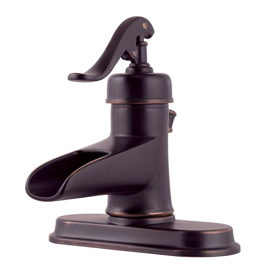 Pfister Ashfield Brushed Nickel 1-handle Single Hole/4-in Centerset WaterSense Bathroom Sink Faucet with Drain - Super Arbor