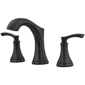 Pfister Auden Tuscan Bronze 2-Handle Widespread WaterSense Bathroom Sink Faucet with Drain - Super Arbor