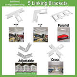 8 ft. (Two 4 ft.) 440-Watt Equivalent Integrated LED White Commercial Strip Light Fixture High Output 11000 Lumens 4000K