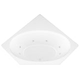 Mali 5 ft. Acrylic Corner Drop-in Whirlpool Bath Tub in White - Super Arbor