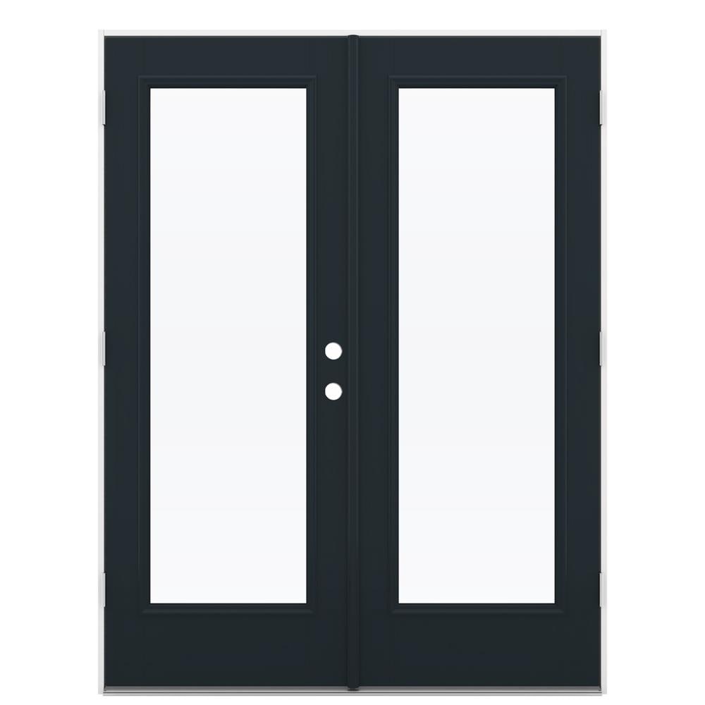 JELD-WEN 60-in x 80-in Fiberglass French, Right-hand outswing – primary product view