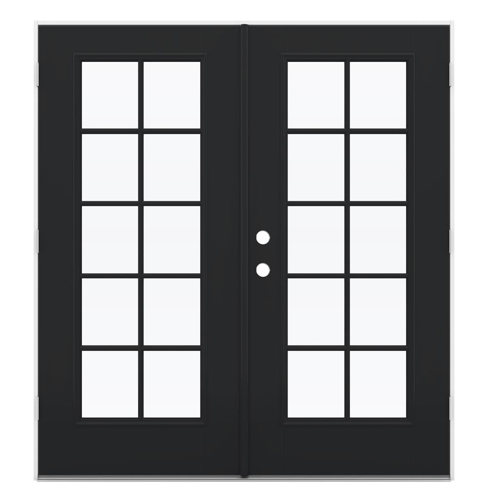 JELD-WEN 72-in x 80-in Fiberglass French, Left-hand outswing – primary product view