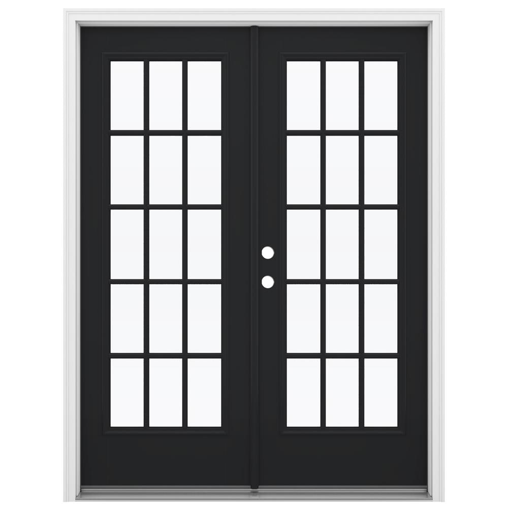 JELD-WEN 60-in x 80-in Fiberglass French, Right-hand inswing – primary product view