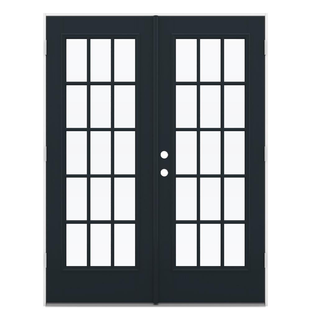 JELD-WEN 60-in x 80-in Fiberglass French, Left-hand outswing – primary product view
