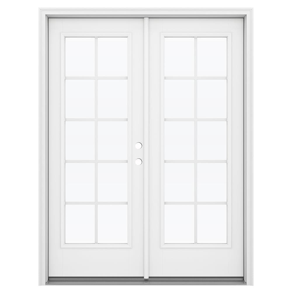 JELD-WEN 60-in x 80-in Fiberglass French, Left-hand inswing – primary product view