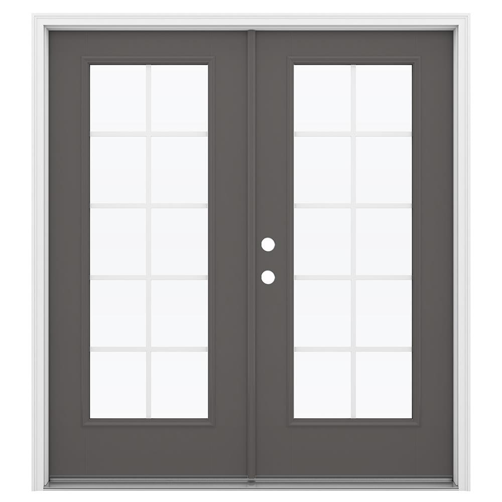 JELD-WEN 72-in x 80-in Fiberglass French, Right-hand inswing – primary product view