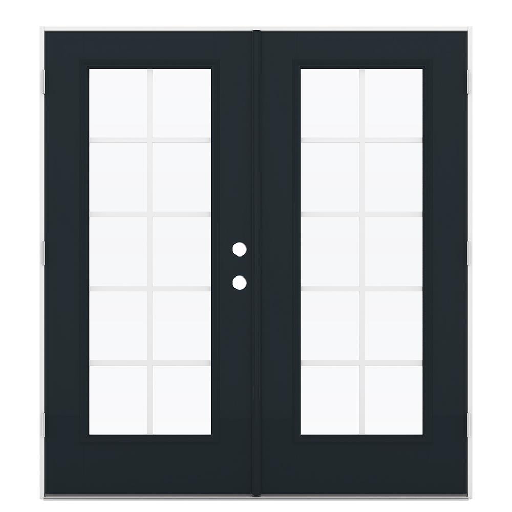 JELD-WEN 72-in x 80-in Fiberglass French, Right-hand outswing – primary product view