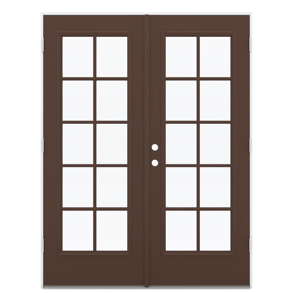 JELD-WEN 60-in x 80-in Fiberglass French, Left-hand outswing – primary product view