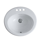 20 in. x 18 in. Top Above Sink White Ceramic Bathroom Counter - Super Arbor