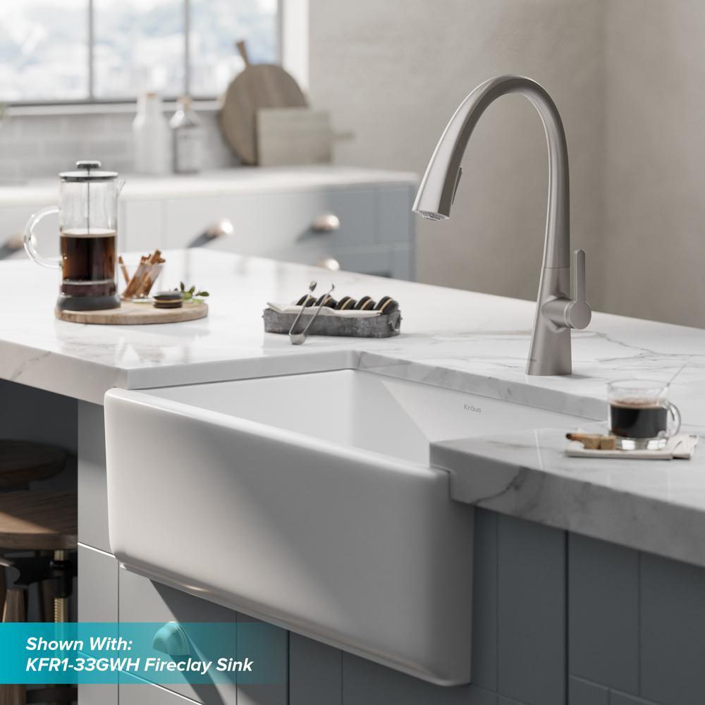 Nolen Single-Handle Pull-Down Sprayer Kitchen Faucet with 2-Function Sprayhead in all-Brite Spot Free Stainless Steel - Super Arbor