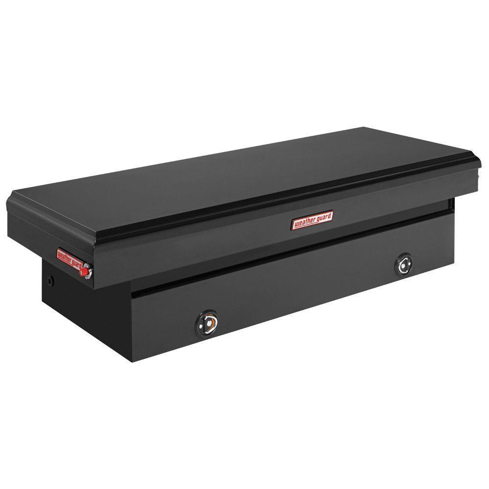 Weather Guard 71.5 in. White Steel Full Size Crossbed Truck Tool Box - Super Arbor