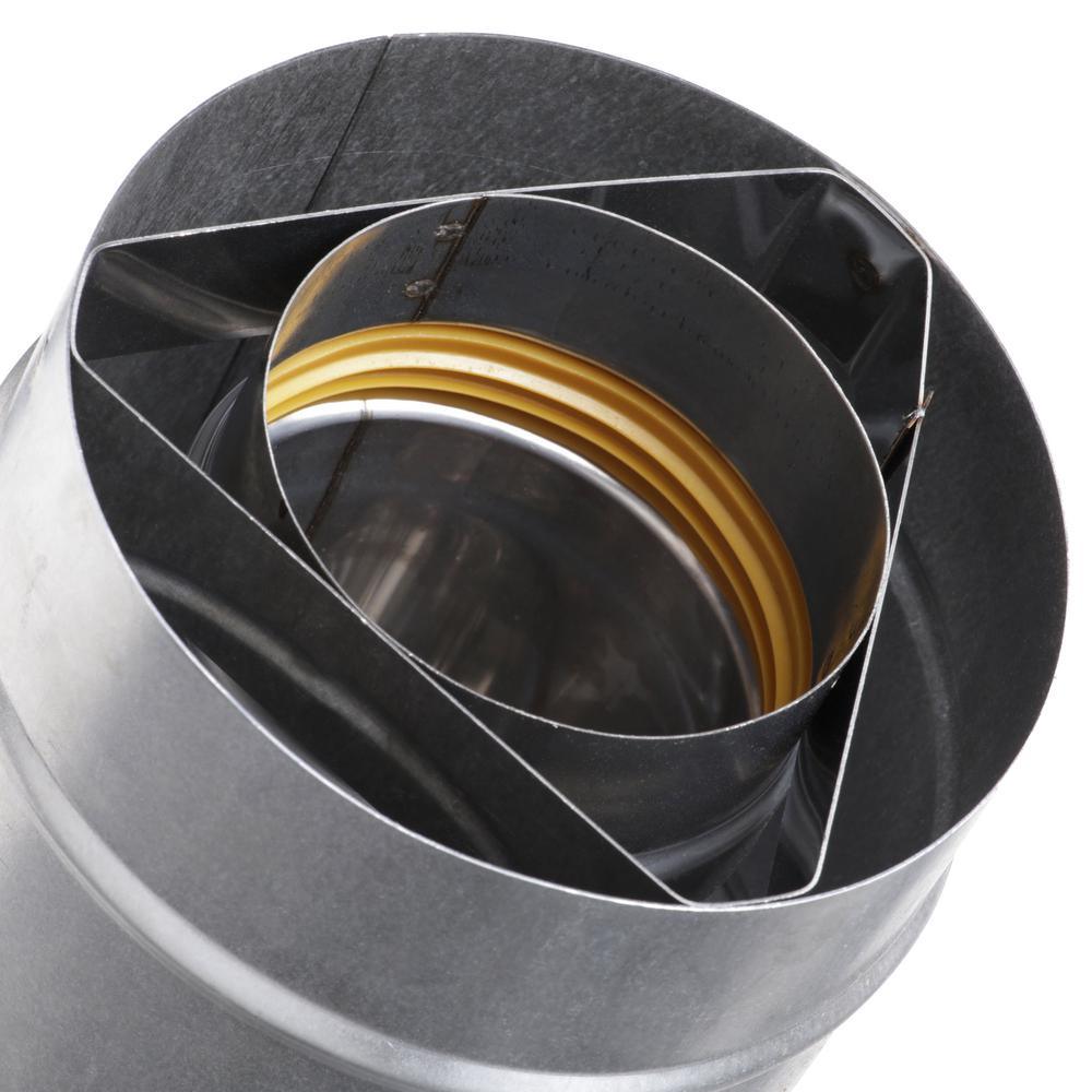 3 in. x 5 in. Stainless Steel Concentric Venting 45-Degree Elbow for Indoor Tankless Gas Water Heater Installations - Super Arbor