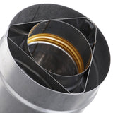3 in. x 5 in. Stainless Steel Concentric Venting 45-Degree Elbow for Indoor Tankless Gas Water Heater Installations - Super Arbor
