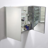 39.50 in. W x 36 in. H x 5 in. D Frameless Recessed or Surface-Mount Bathroom Medicine Cabinet