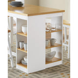 Christy Oak/White Counter Storage Table - Super Arbor