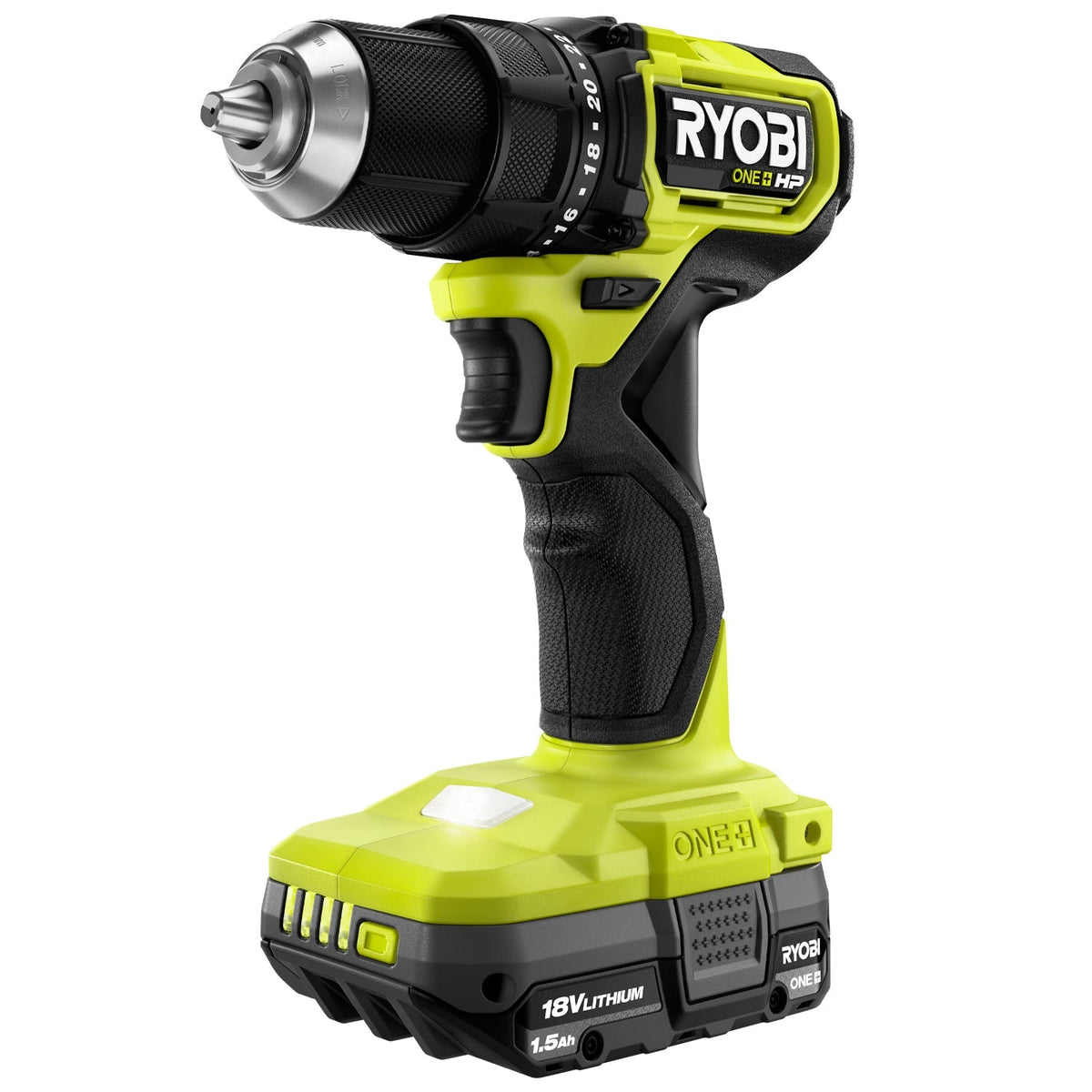 RYOBI ONE+ HP 18V Brushless Cordless Compact 1/2 in. Drill/Driver Kit with (2) 1.5 Ah Batteries, Charger and Bag
