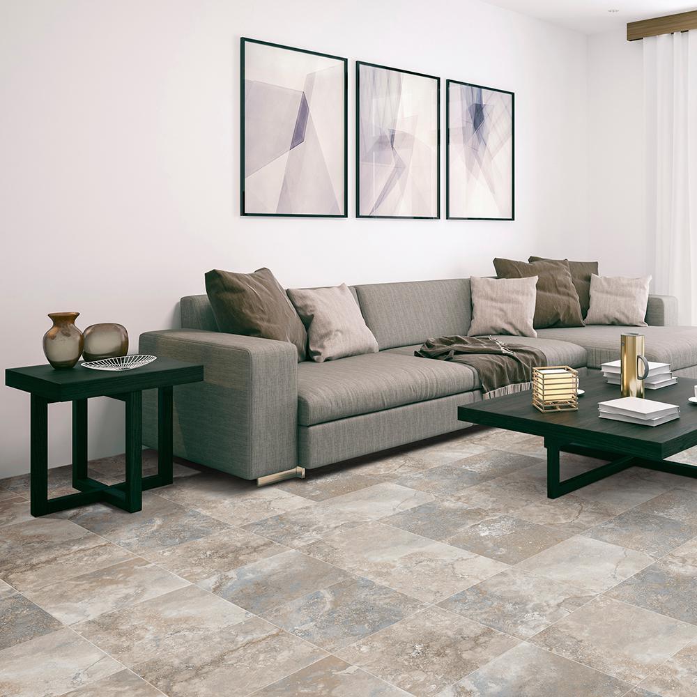 IVC Kara Medium Grey Residential Vinyl Sheet, Sold by 13.2 ft. Wide x Custom Length - Super Arbor