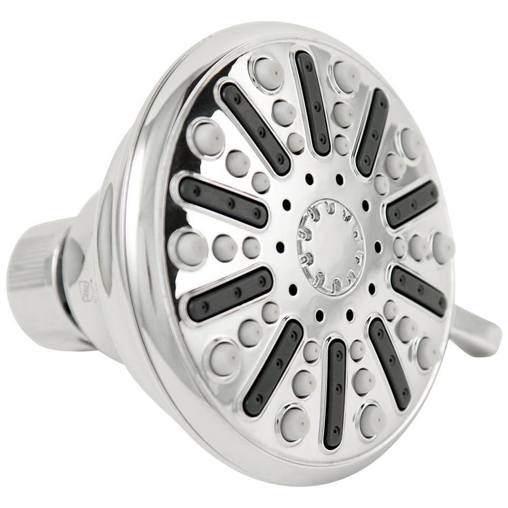 3-Spray 3.5 in. Single Wall Mount Fixed Adjustable Shower Head in Chrome