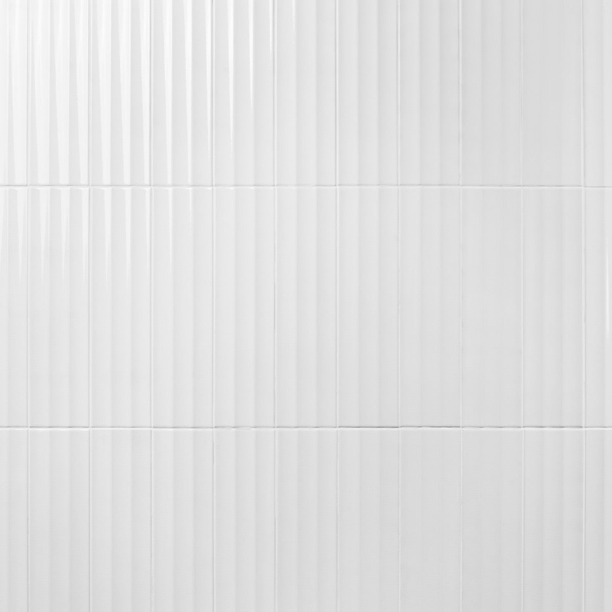 Colorplay Fluted White 4.5x18 3D Crackled Glossy Ceramic Tile