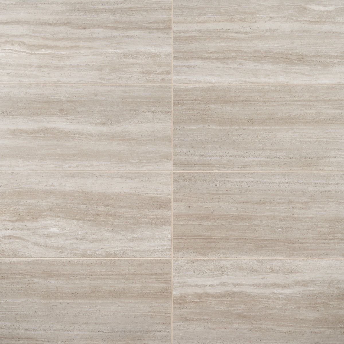 Nashville Taupe Beige 12x24 Travertine Look Matte Porcelain Tile