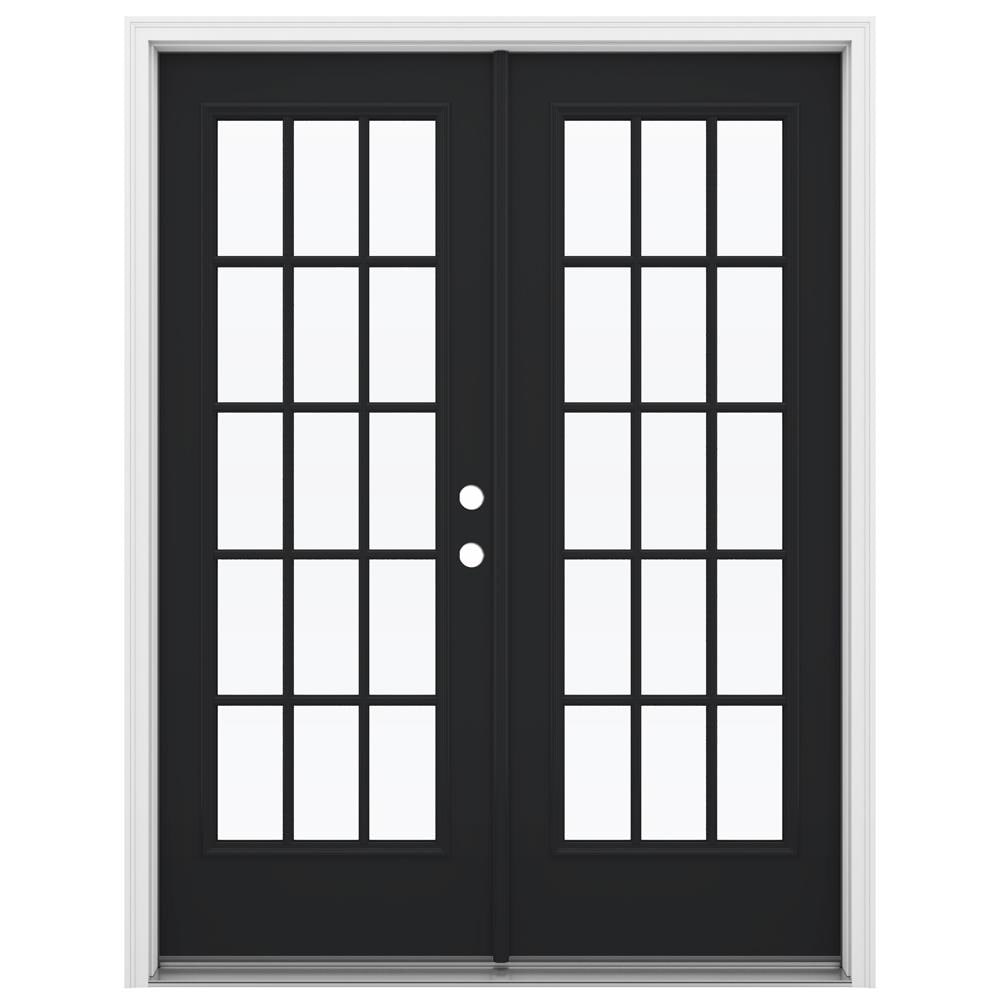 JELD-WEN 60-in x 80-in Steel French, Left-hand inswing – primary product view