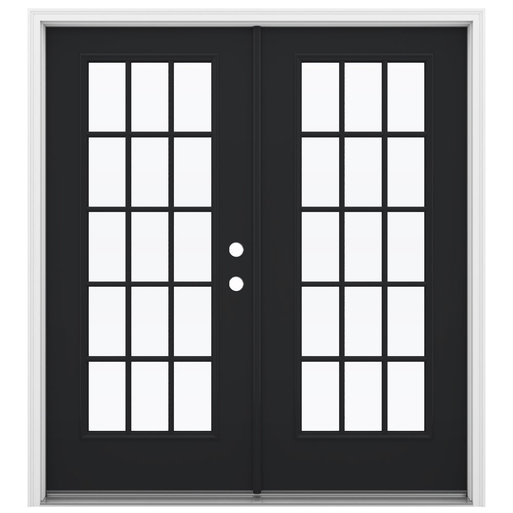 JELD-WEN 72-in x 80-in Steel French, Left-hand inswing – primary product view
