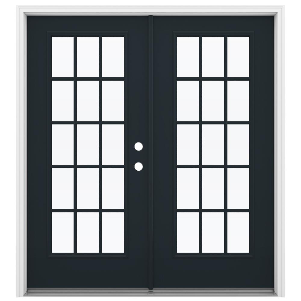 JELD-WEN 72-in x 80-in Steel French, Left-hand inswing – primary product view