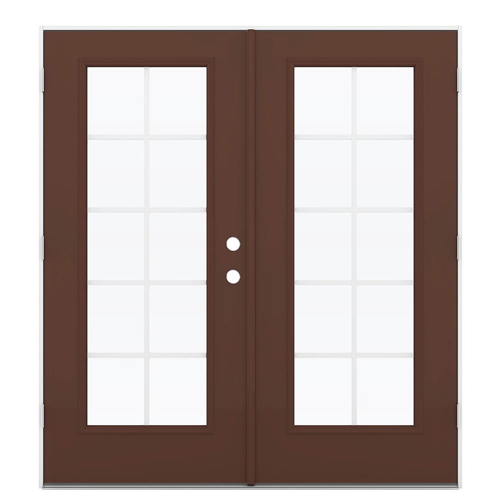 JELD-WEN 72-in x 80-in Steel French, Right-hand outswing – primary product view