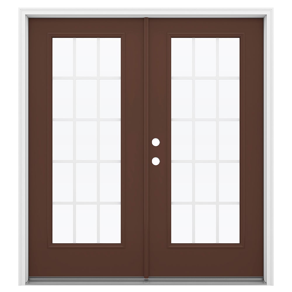 JELD-WEN 72-in x 80-in Steel French, Right-hand inswing – primary product view