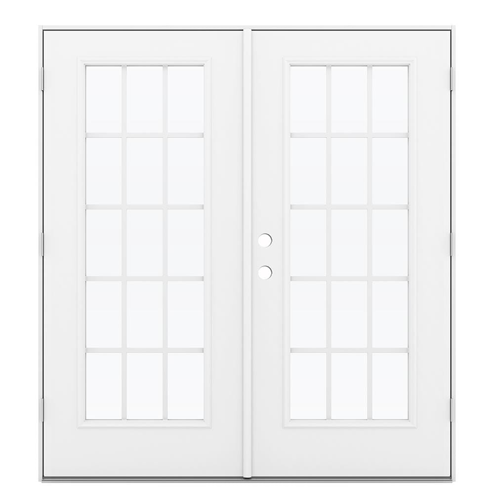 JELD-WEN 72-in x 80-in Steel French, Left-hand outswing – primary product view