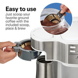 2-Way 12-Cup White Programmable Drip Coffeemaker with Single Serve