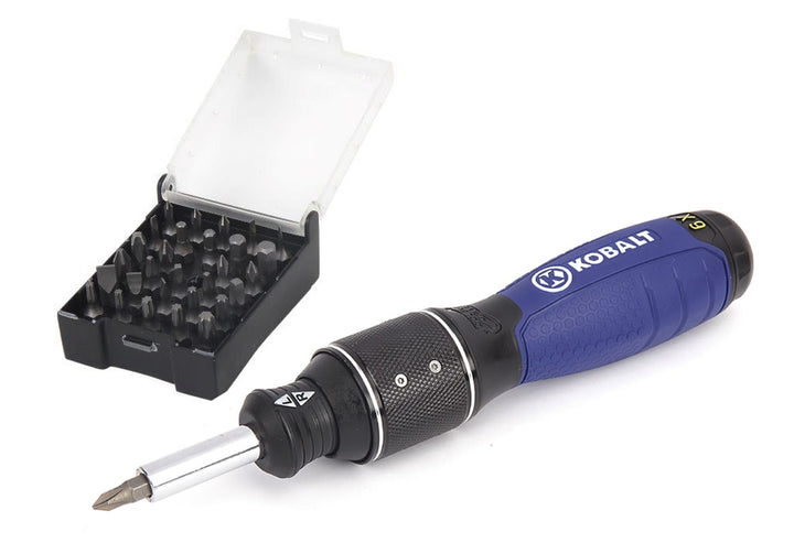 Kobalt 32-Piece 6X Double-Drive Ratcheting Multi-Bit Screwdriver Set, 2-1/2-in Shaft