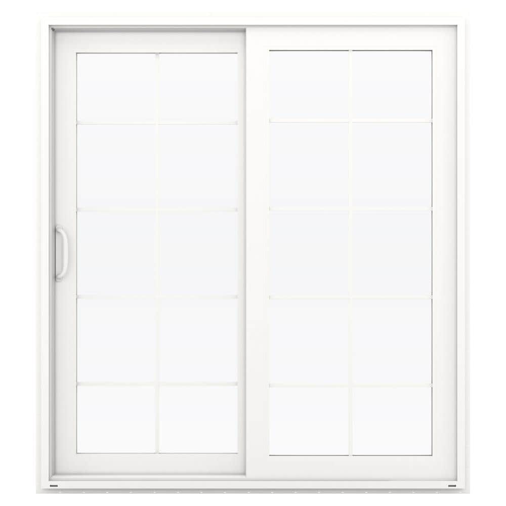 JELD-WEN 72-in x 80-in Vinyl Sliding, Left-hand sliding – primary product view