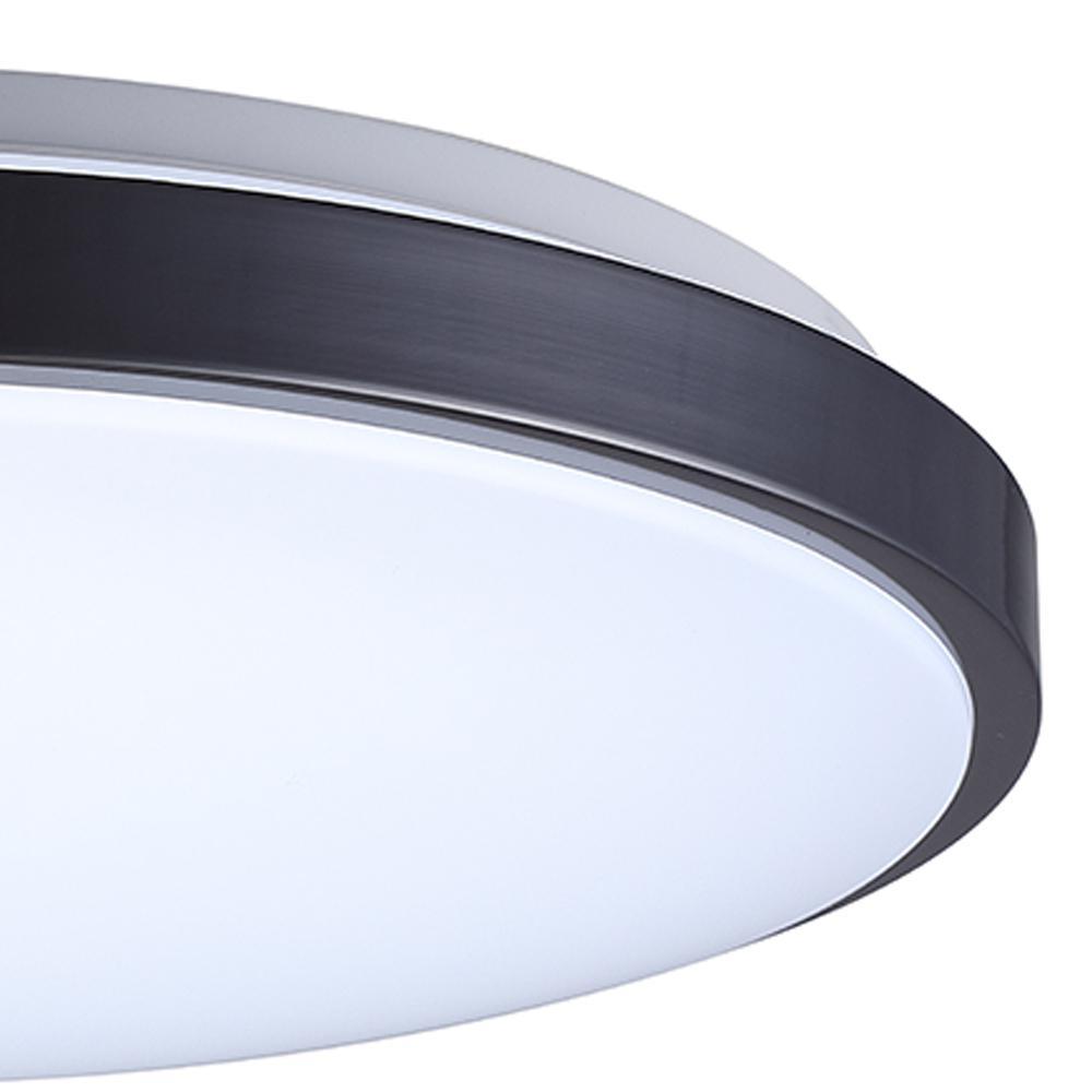 15 in. Black Nickel Integrated LED Trim Flush-Mount with Selectable White - Super Arbor