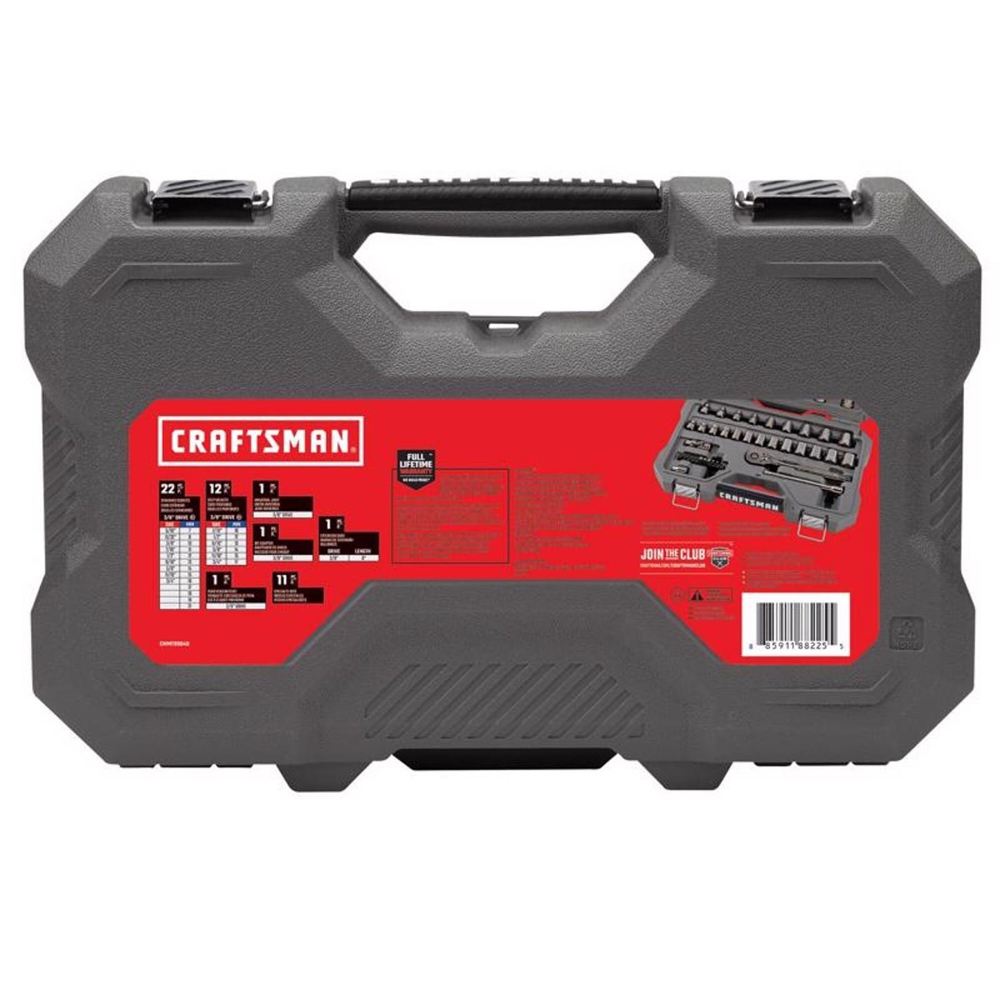 Craftsman OVERDRIVE 49-Piece Mechanic's Tool Set - Metric/SAE, 3/8 in. Drive