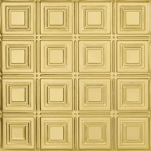Armstrong Ceilings 24-in x 24-in Metallaire Small Panels Lacquered Steel Metal/Tin 15/16-in Drop Panel Ceiling Tiles - Super Arbor