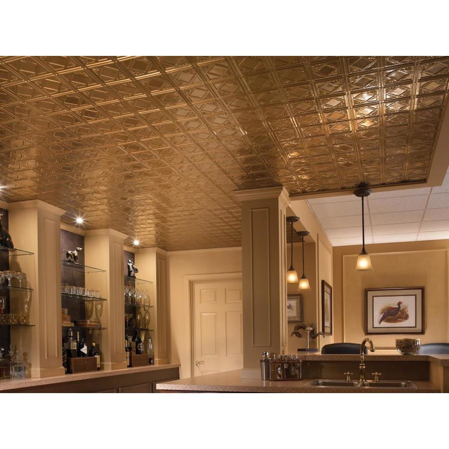 Armstrong Ceilings 48-in x 24-in Metallaire Fans White Metal/Tin Surface-Mount Panel Ceiling Tiles - Super Arbor