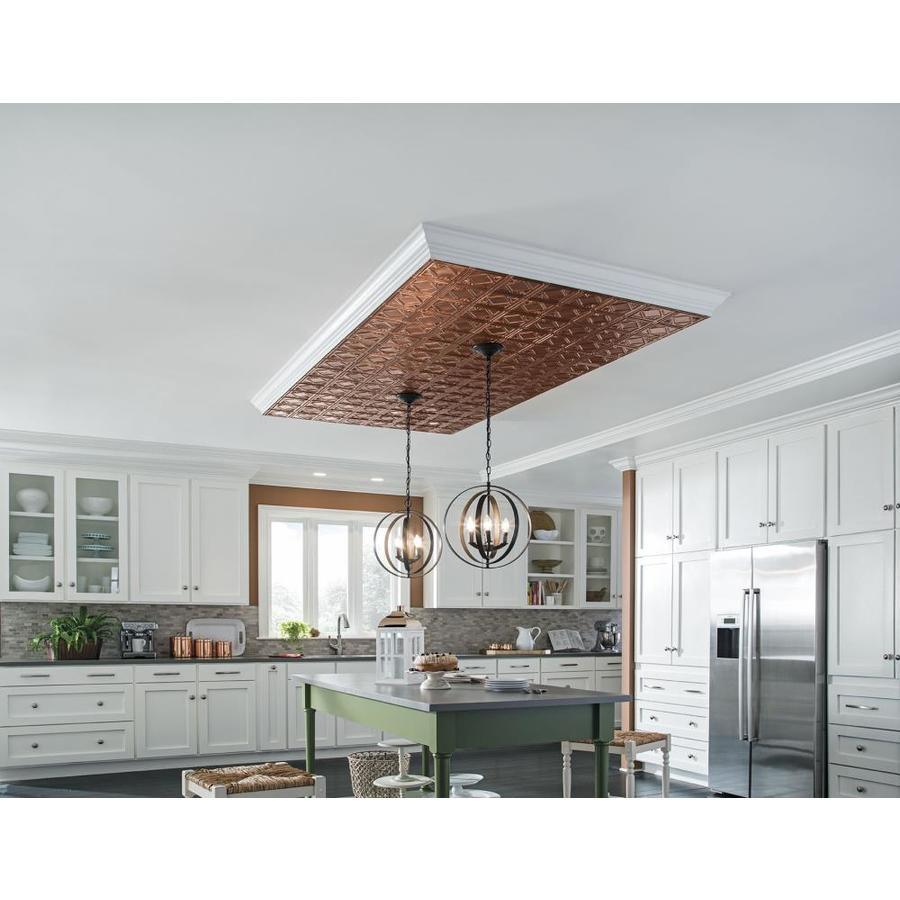 Armstrong Ceilings 48-in x 24-in Metallaire Fans White Metal/Tin Surface-Mount Panel Ceiling Tiles - Super Arbor