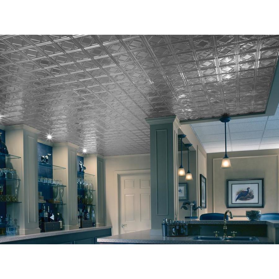 Armstrong Ceilings 48-in x 24-in Metallaire Fans White Metal/Tin Surface-Mount Panel Ceiling Tiles - Super Arbor