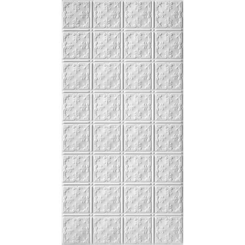 Armstrong Ceilings 48-in x 24-in Metallaire Vine Chrome Metal/Tin Surface-Mount Panel Ceiling Tiles - Super Arbor